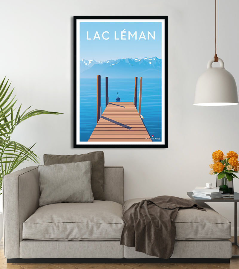 Poster Ponton Du Lac Leman