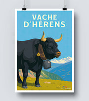 Affiche Vache D Herens