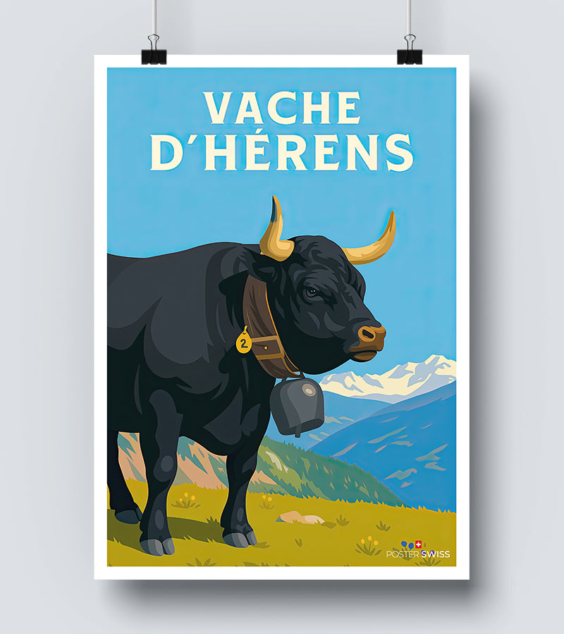Affiche Vache D Herens