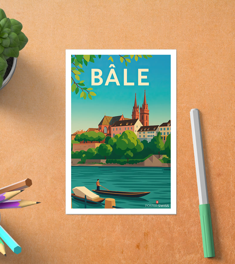 Carte Postale ville de Bâle