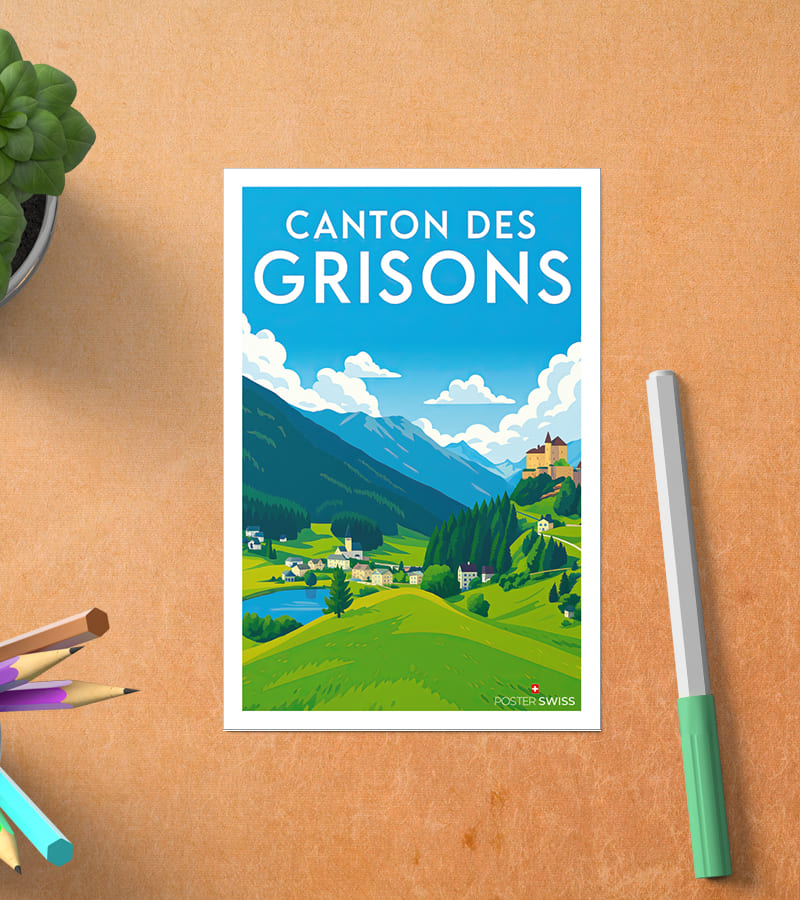 Carte Postale Canton des Grisons