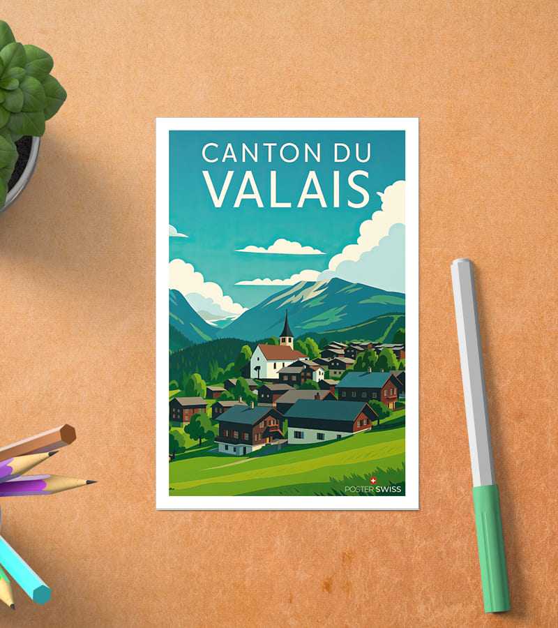 Carte Postale Canton du Valais