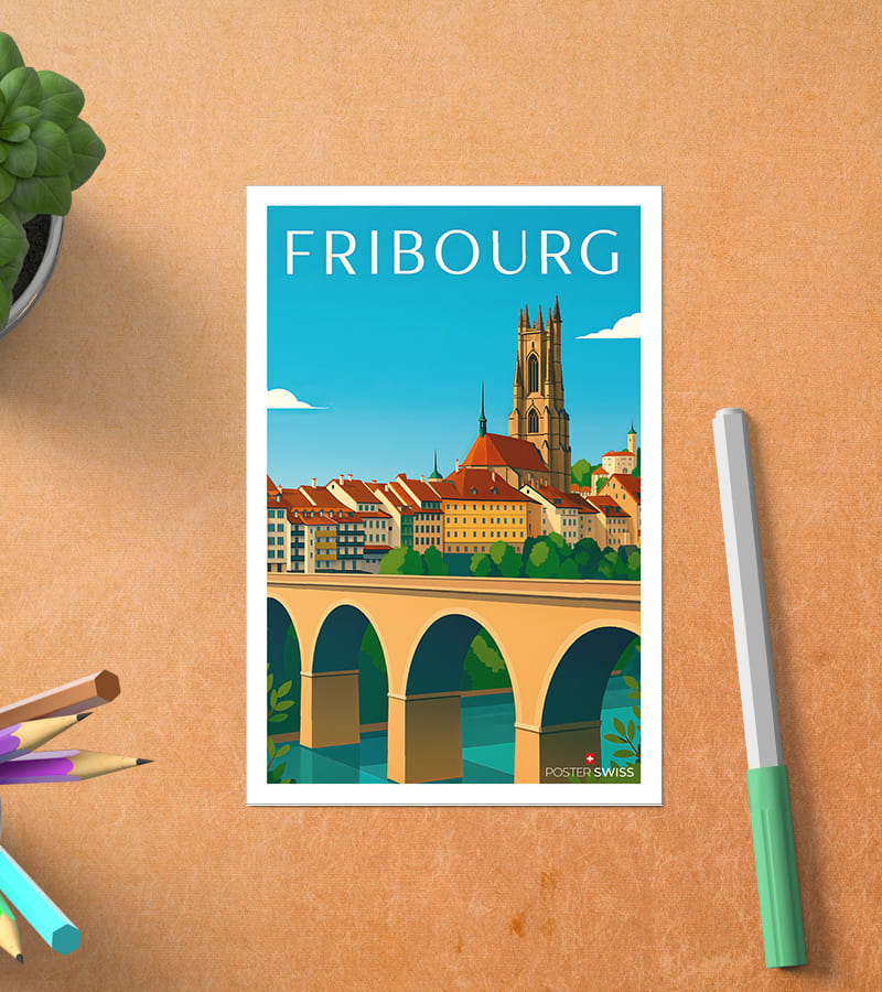 Carte Postale Fribourg