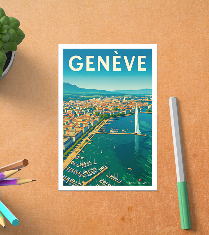 Carte Postale Panorama Genève