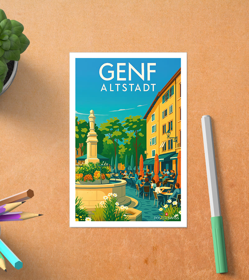 Carte Postale Genf Altstadt