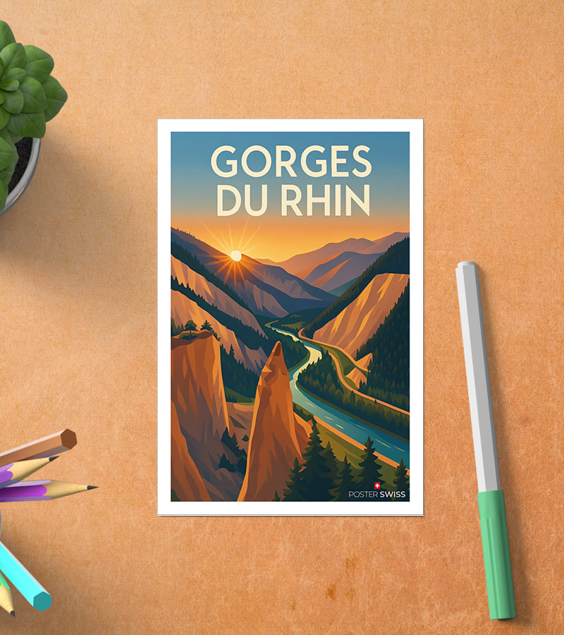 Carte Postale Gorges du Rhin