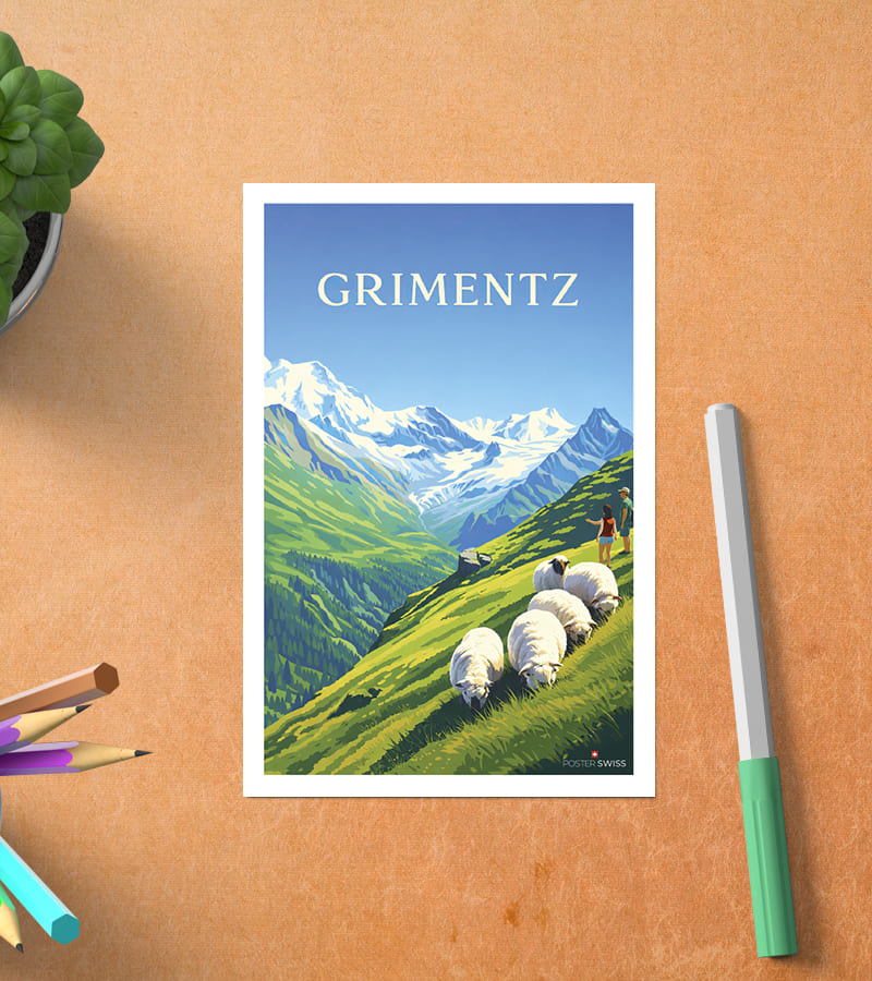 Carte Postale Grimentz Montagne