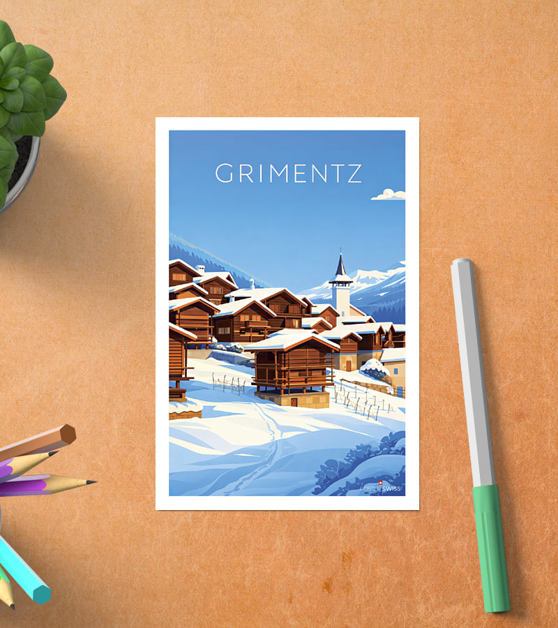 Carte Postale Grimentz Vintage