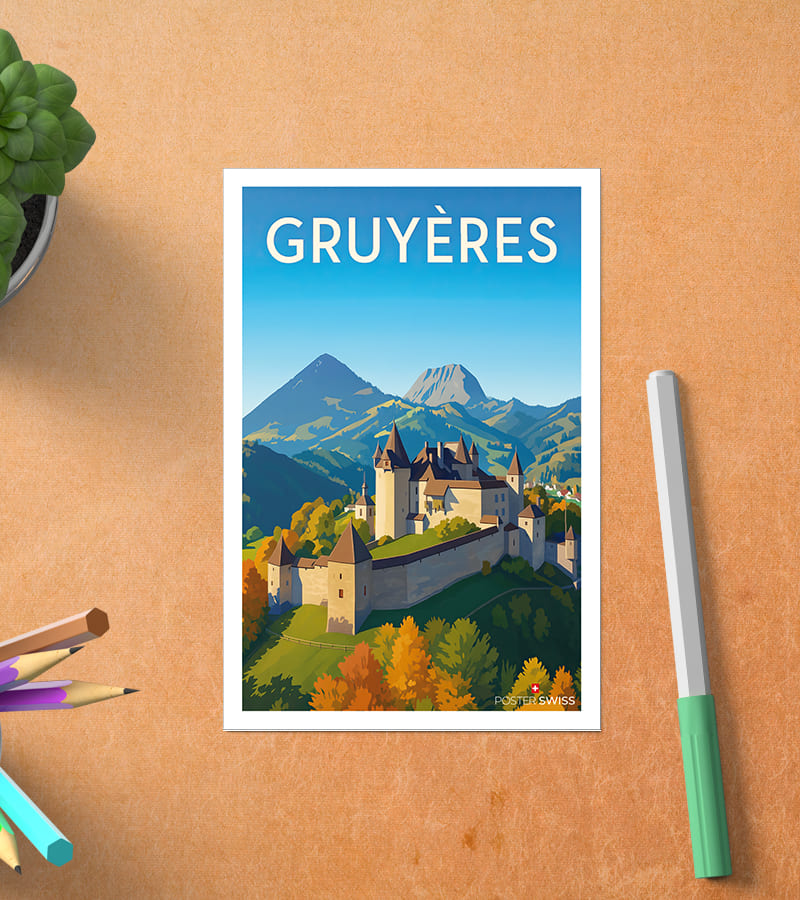 Carte Postale Château Gruyère