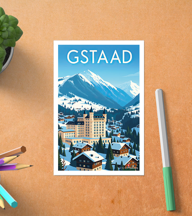 Carte Postale Station Gstaad