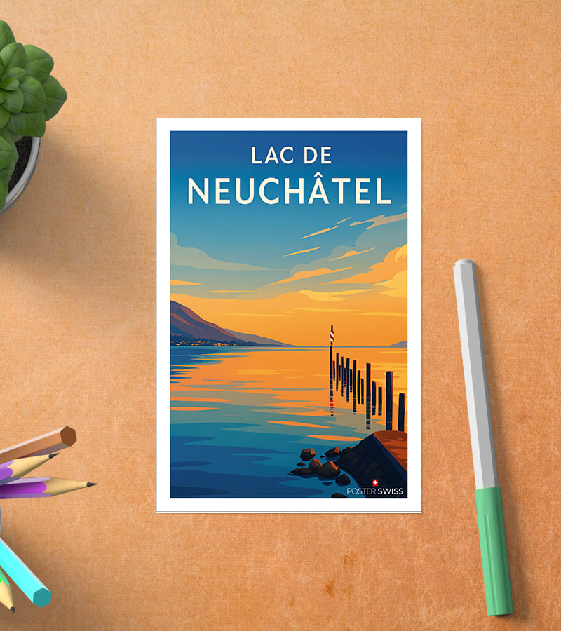 Carte Postale Lac de Neuchâtel