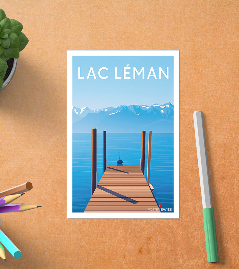 Carte Postale Ponton Lac Léman