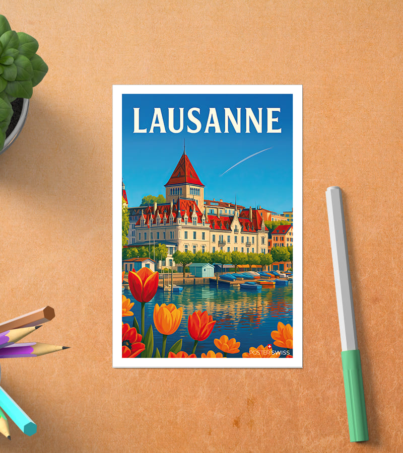 Carte Postale Lausanne Centre ville