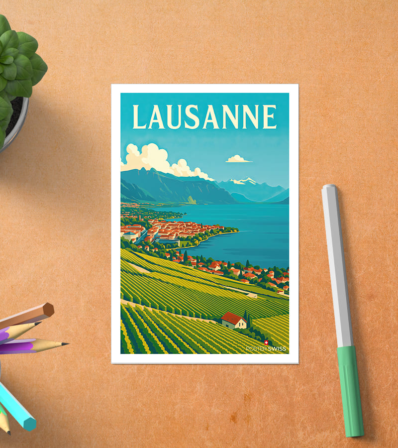 Carte Postale Lausanne Panorama