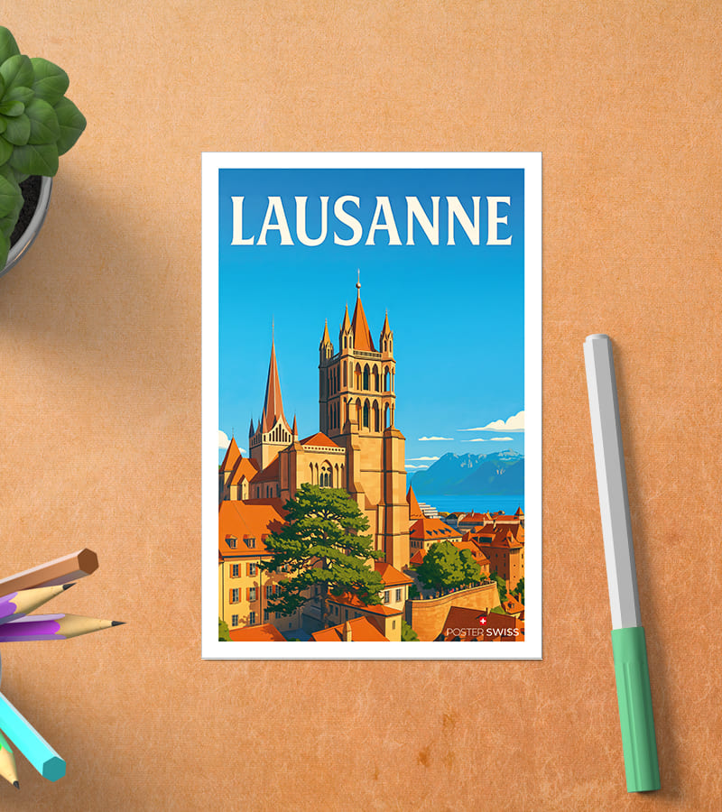 Carte Postale vintage Lausanne