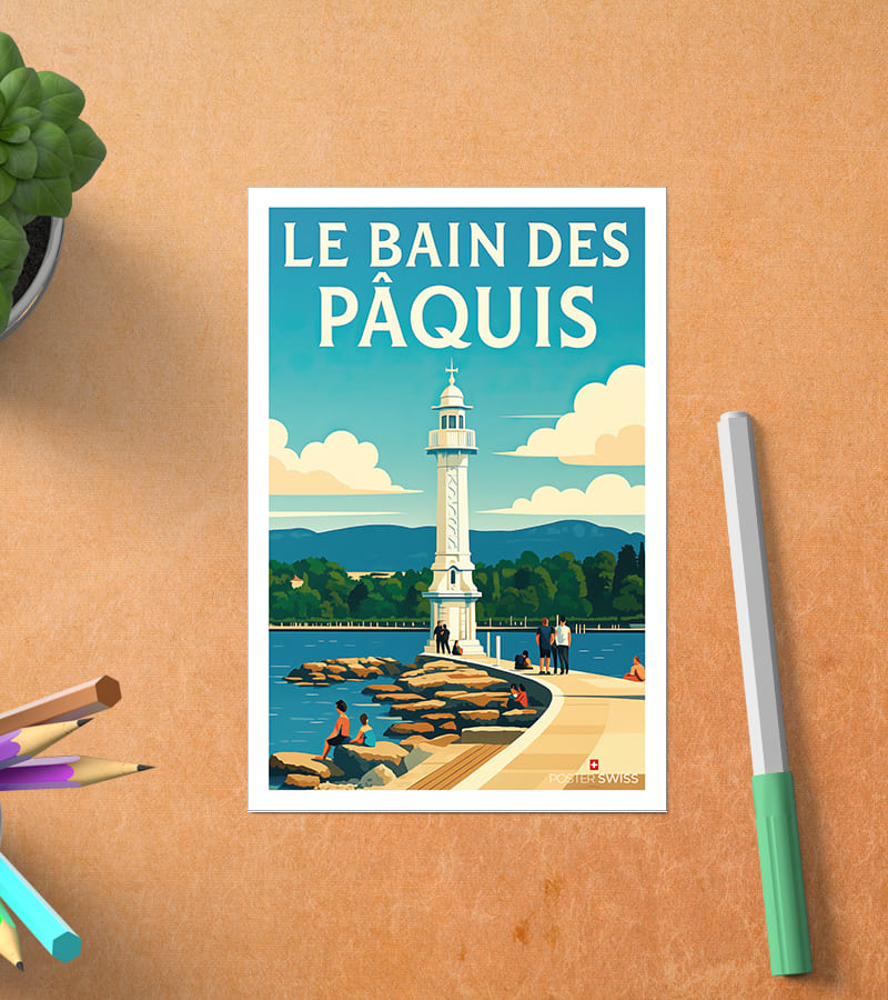 Carte Postale Le Bain des Pâquis