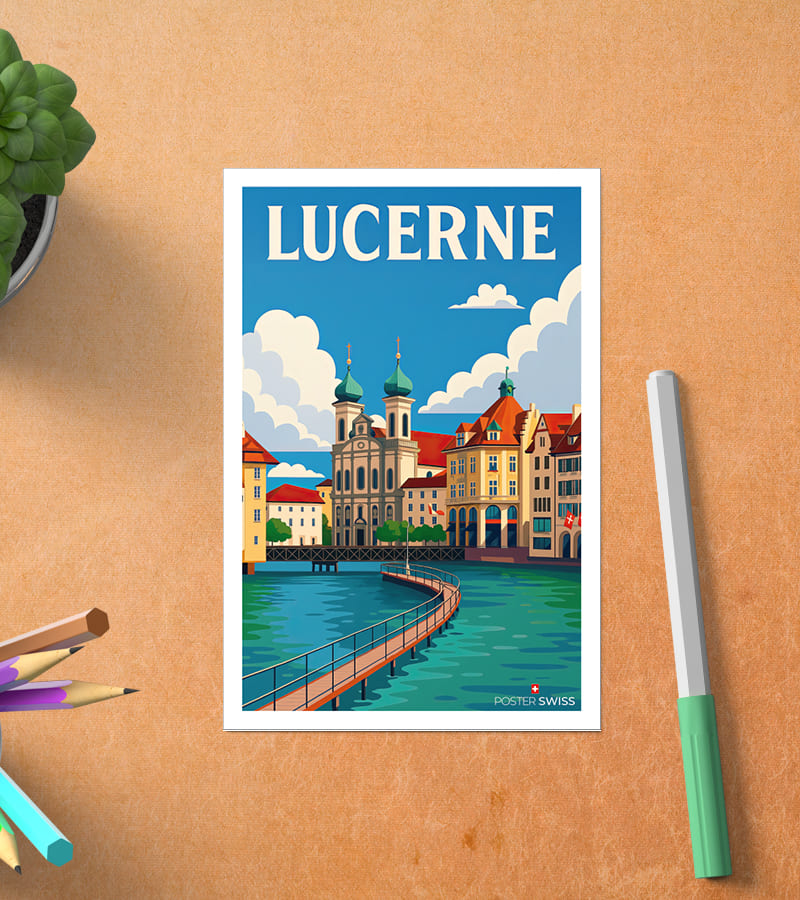 Carte Postale Ville de Lucerne