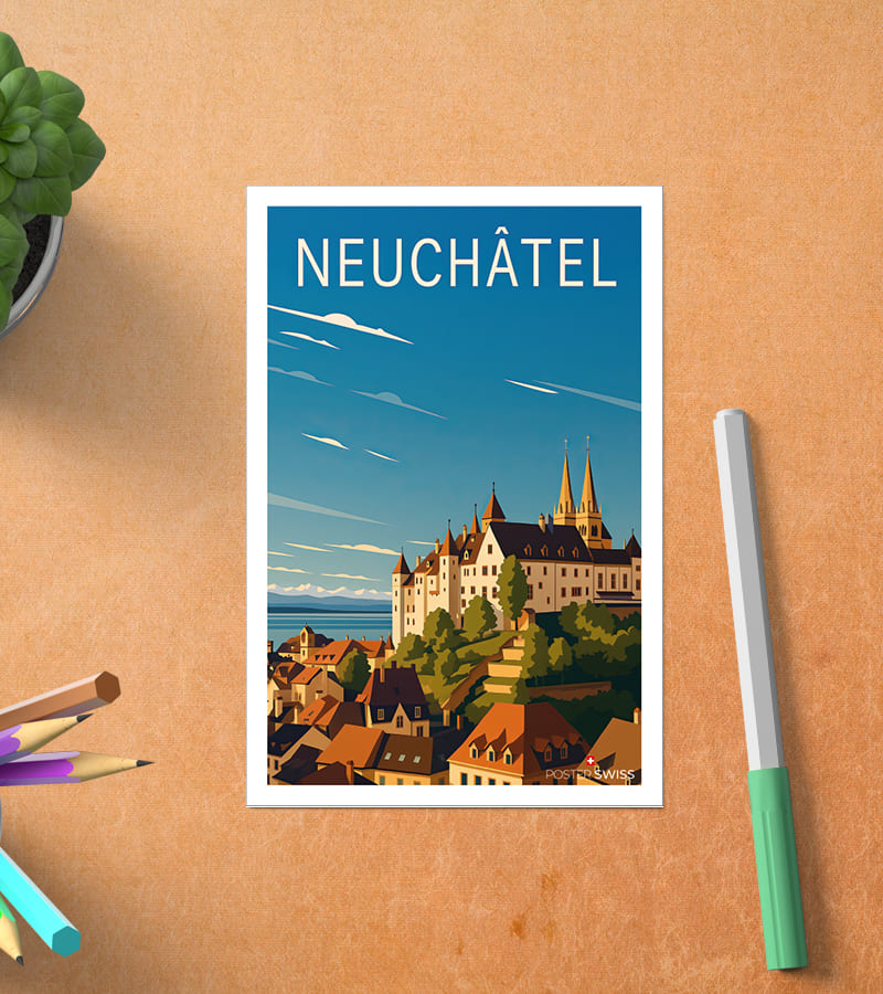 Carte Postale vintage Neuchâtel
