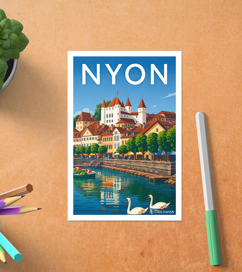 Carte Postale Nyon vintage