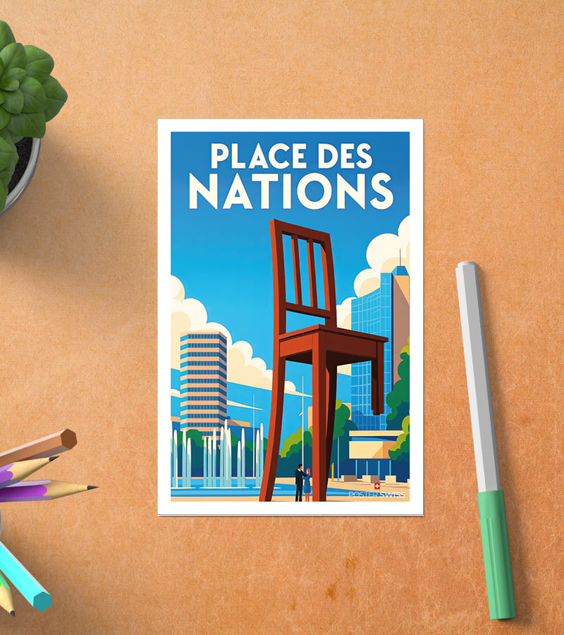 Carte Postale Place des Nations