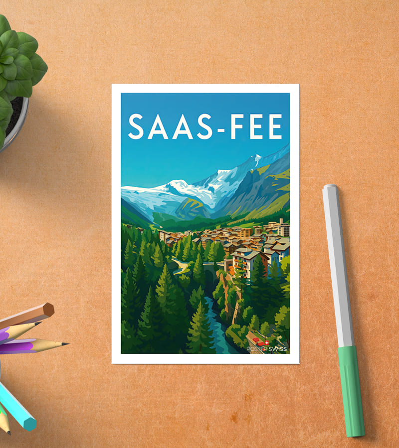 Carte Postale Saas Fee