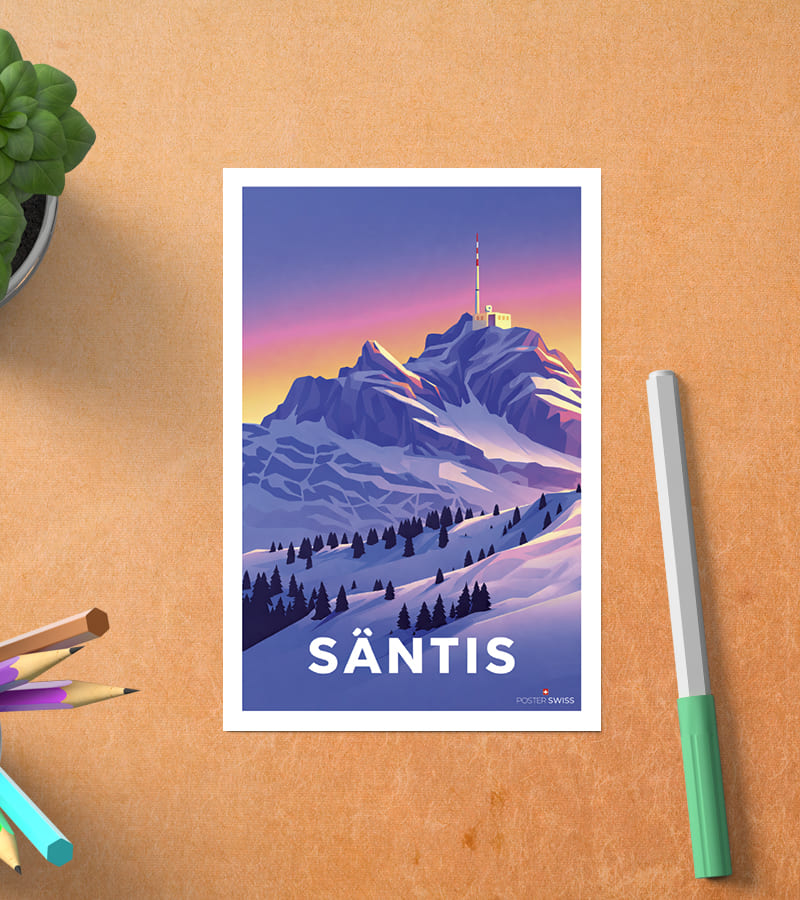 Vintage Säntis Postkarte
