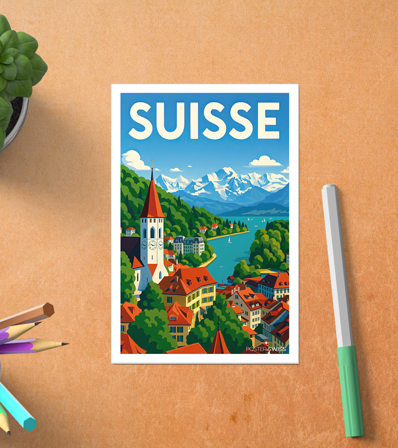 Carte Postale Ville Suisse