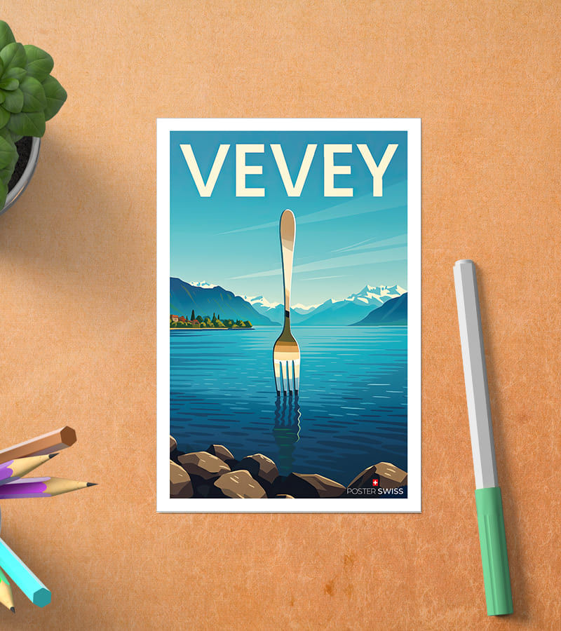 Carte Postale Fourchette de Vevey