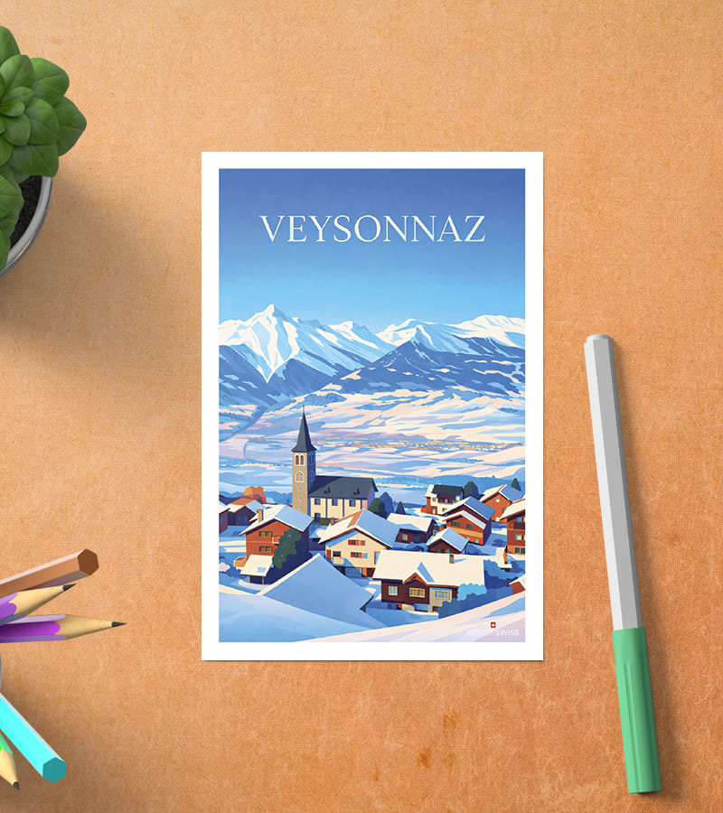 Postkarte Veysonnaz