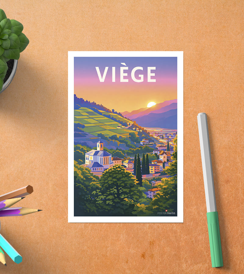 Postkarte Visp