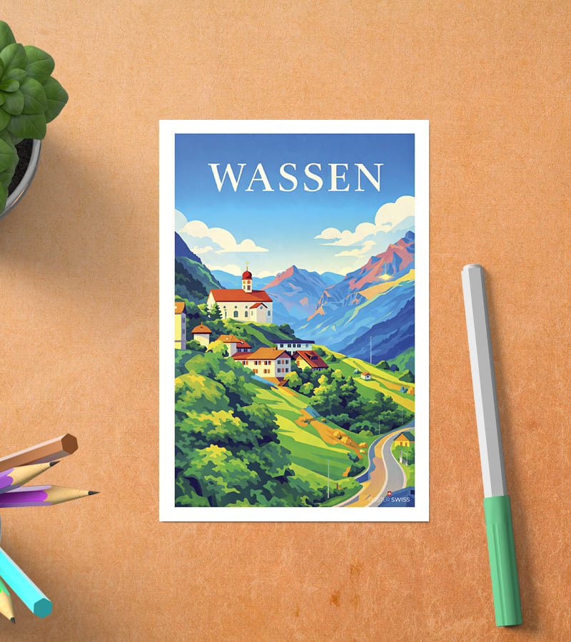 Wassen Postkarte