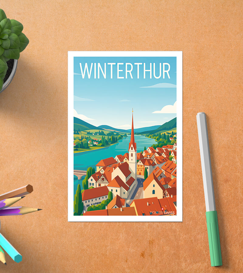 Carte Postale Winterthur
