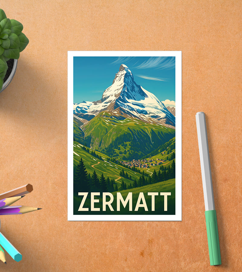 Carte Postale Zermatt vintage