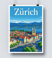 Affiche Zurich Vintage