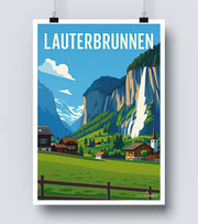 Affiche Lauterbrunnen