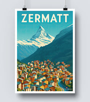 Affiche Vintage Zermatt