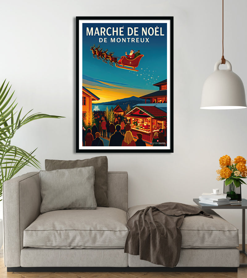Poster Marche De Noel De Montreux