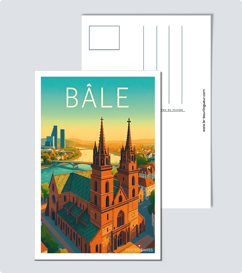 Carte Postale Bâle vintage