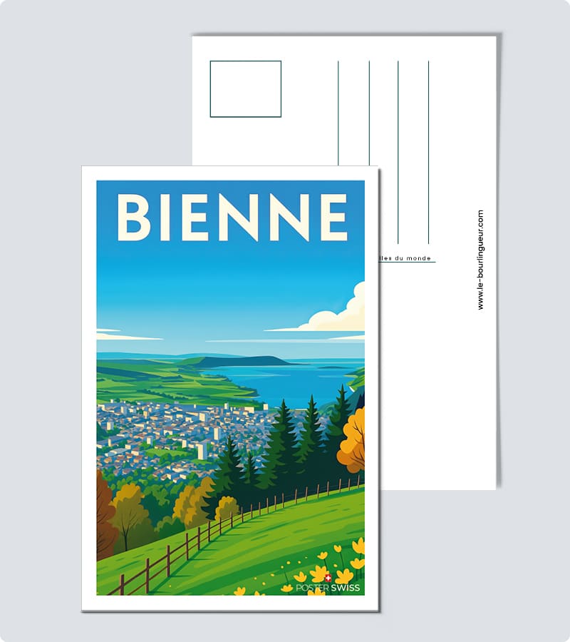 Carte Postale Panorama Bienne