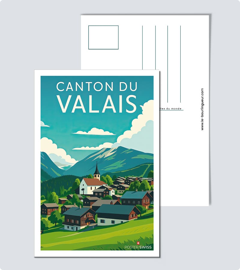 Carte Postale Canton du Valais