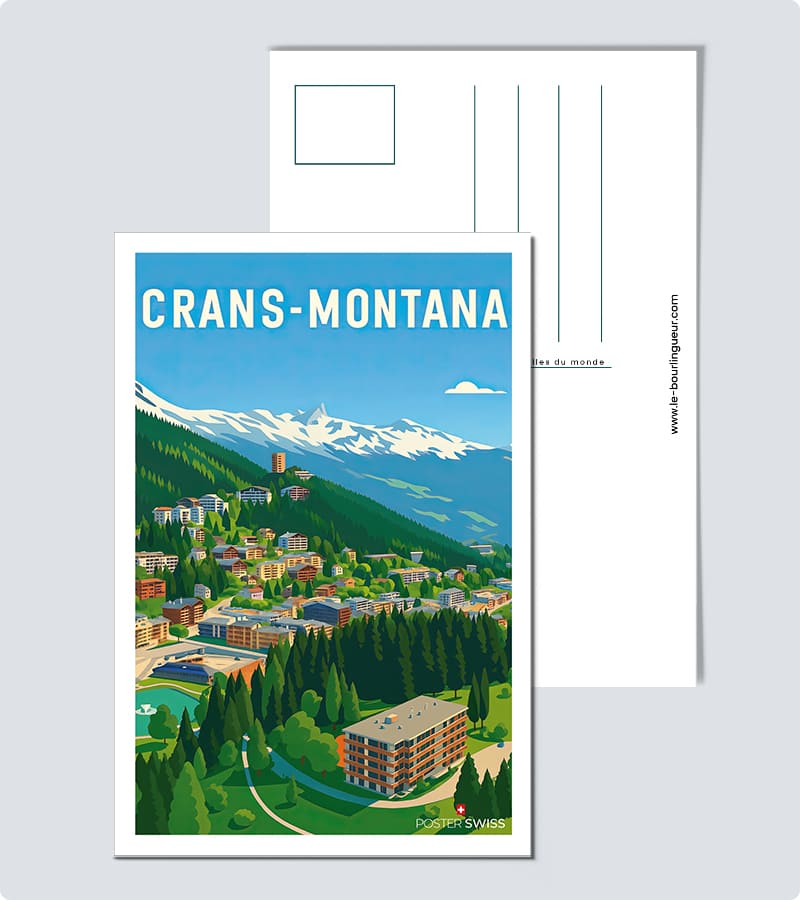Carte Postale Ville Crans Montana