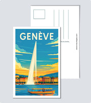 Carte Postale Jet d eau Genève
