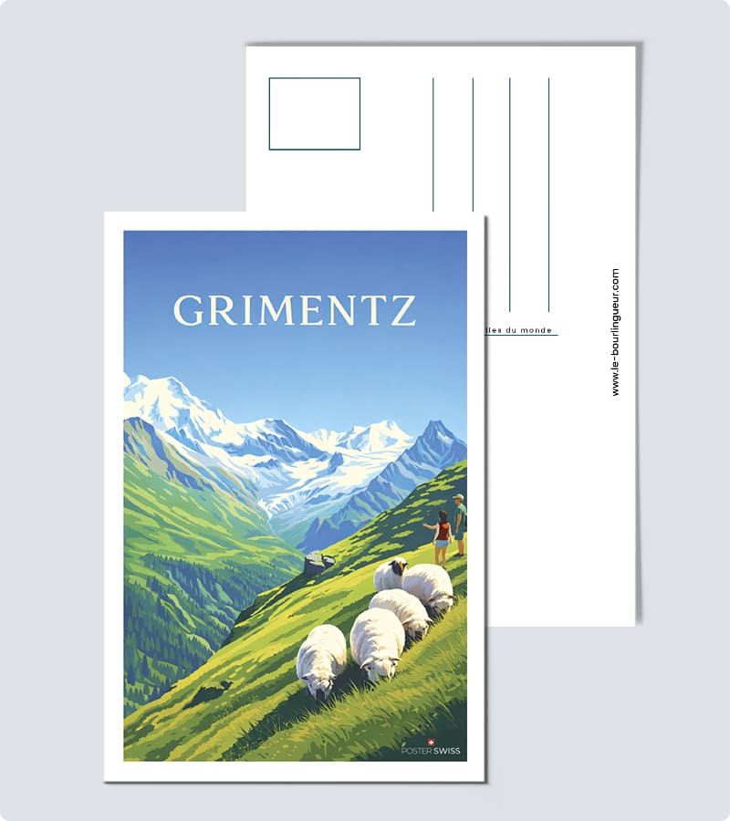 Carte Postale Grimentz Montagne