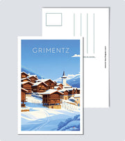 Vintage Grimentz Postkarte