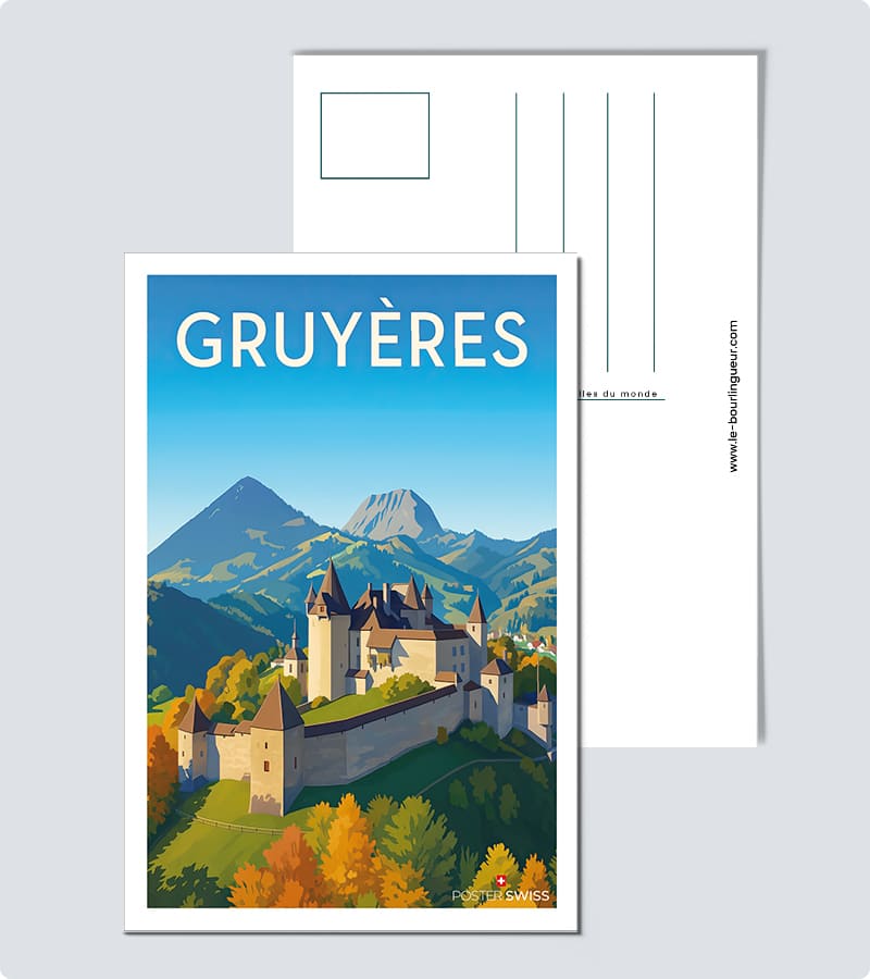 Carte Postale Château Gruyère