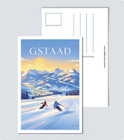 Gstaad Ski Postkarte