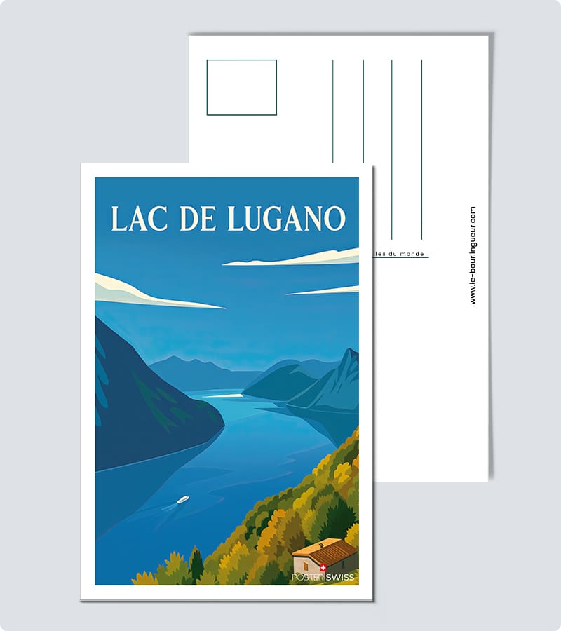 Carte Postale Lac de Lugano