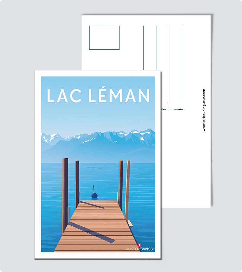 Carte Postale Ponton Lac Léman