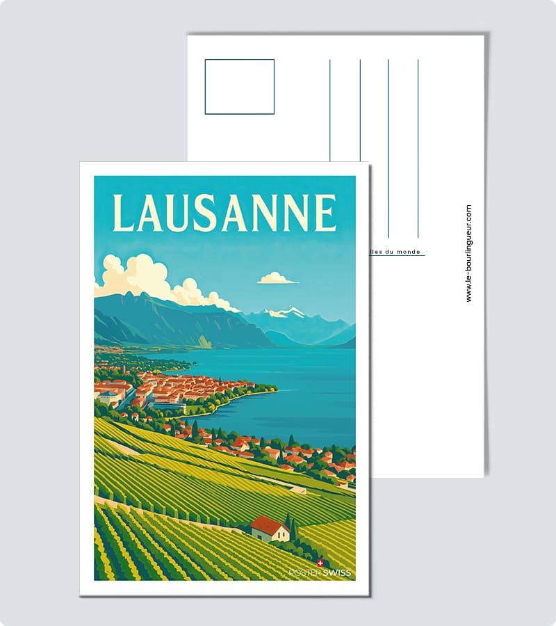 Carte Postale Lausanne Panorama