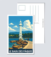 Carte Postale Vintage Le Bain des Pâquis